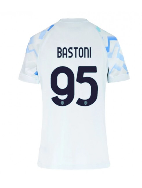 Inter Milan Alessandro Bastoni #95 Replika Borta Kläder Dam 2025-26 Kortärmad Inter Milan Alessandro Bastoni #95 Replika Borta Kläder Dam 2025-26 Kortärmad